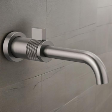 Click here to see Brizo T65735LF-SL-ECO Brizo Litze Single-Handle Wall-Mount Bathroom Faucet, Less Drain, 1.2 GPM, WaterSense, Brilliance Luxe Steel - T65735LF-SL-ECO