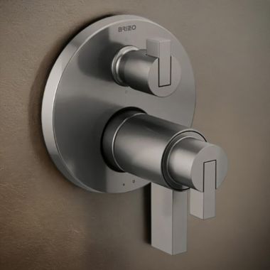 Click here to see Brizo T75635-SLLHP Brizo Litze TempAssure Thermostatic Valve Trim with 6-Function Diverter Trim, Brilliance Luxe Steel - T75635-SLLHP