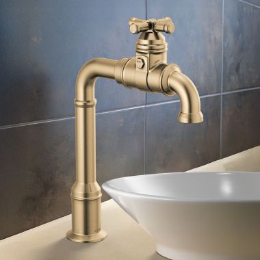 Click here to see Delta 1990LFC-CZ Delta Broderick Single Handle Bar/Prep Faucet, ADA, 1.5 GPM, Champagne Bronze - 1990LFC-CZ