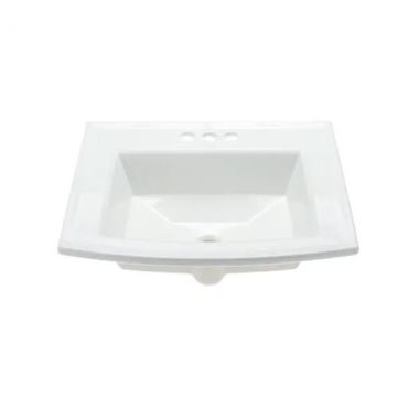 Click here to see Kohler 2356-4-0 Kohler Archer Drop-In Bathroom Sink, Vitreous China, Rectangular, ADA, White - K-2356-4-0