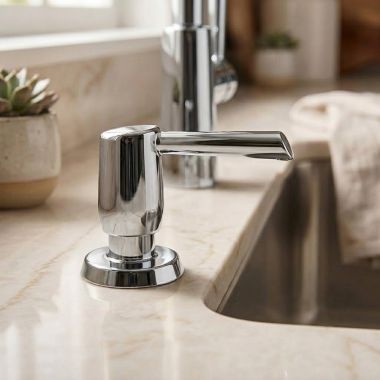 Click here to see  RP100736 Delta Essa Metal Soap Dispenser, Chrome - RP100736