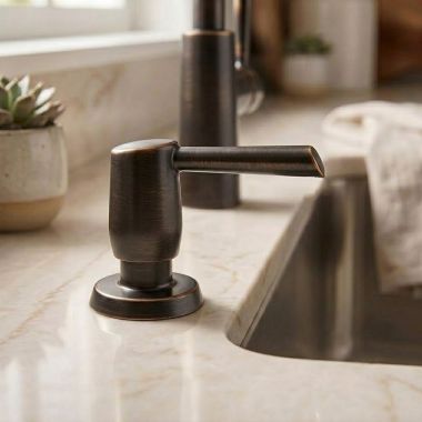 Click here to see Delta RP100736RB Delta Essa Metal Soap Dispenser, Venetian Bronze - RP100736RB