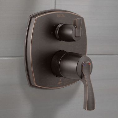 Click here to see Delta T24876-RBLHP Delta Stryke Monitor 14 Series Valve Trim w/ 3-Function Diverter, Less Handle, Venetian Bronze - T24876-RBLHP