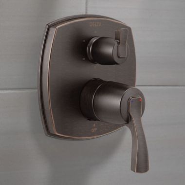 Click here to see Delta T24976-RBLHP Delta Stryke Monitor 14 Series Valve Trim w/ 6-Function Diverter, Less Handle, Venetian Bronze - T24976-RBLHP