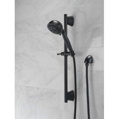 Click here to see Delta 51549-BL Delta ActivTouch 9-Setting Hand Shower with Slide Bar, Touch-Clean, WaterSense, 1.75 GPM, Matte Black - 51549-BL