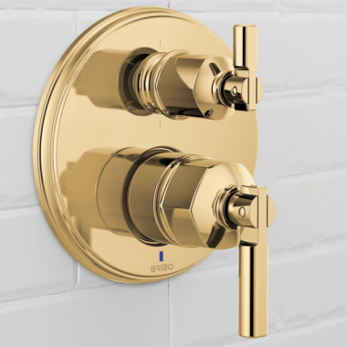 Click here to see Brizo RP101158PG Brizo Invari 6-Function Escutcheon Assembly and Valve Seal, Brilliance Polished Gold - RP101158PG