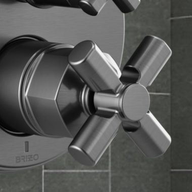 Click here to see Brizo RP101177SL Brizo Invari Volume Control Cross Handle Assembly, Brilliance Luxe Steel - RP101177SL