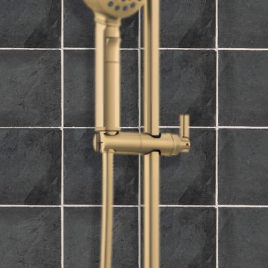 Click here to see Brizo RP101166GL Brizo Slide Bar Hand Shower Holder for Invari Collection Multi-Function Handshower, Briliance Luxe Gold - RP101166GL