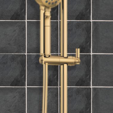 Click here to see Brizo RP101166PG Brizo Slide Bar Hand Shower Holder for Invari Collection Multi-Function Handshower, Brilliance Polished Gold - RP101166PG