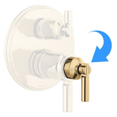 Click here to see Brizo RP101147PG Brizo Invari Temperature Control Lever Handle Assembly, Brilliance Polished Gold - RP101147PG