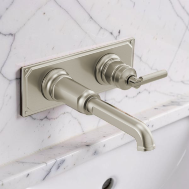 Click here to see Brizo RP100323NK Brizo Invari Wall-Mount Rectangular Lavatory Escutcheon Plate, Brilliance Luxe Nickel - RP100323NK