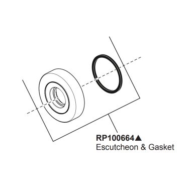 Click here to see Brizo RP100664SL Brizo Wall Mount Tub Filler Handle Base, Brilliance Luxe Steel - RP100664SL