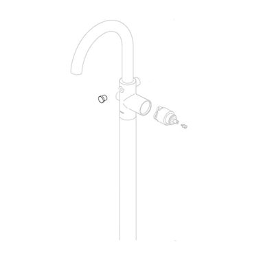 Click here to see Brizo RP75219SL Brizo RP75219SL Replacement Finial Only from the Odin Collection - Luxe Steel