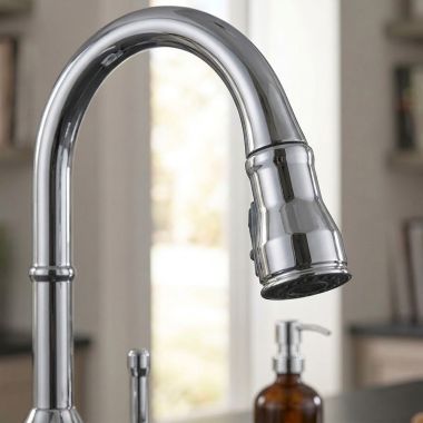 Click here to see Delta RP100833 Delta Broderick Sprayer Assembly for the Broderick 9190 and 9190T Kitchen Faucet, ShieldSpray, Chrome - RP100833