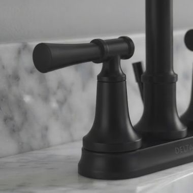 Click here to see Delta RP101207BL Delta Chamberlain Handle Assembly for 25747LF Two-Handle Centerset Bathroom Faucet, EZ Anchor, Matte Black - RP101207BL