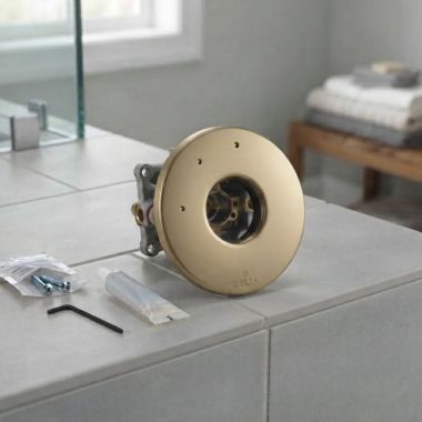 Click here to see Delta RP100952CZ Delta Galeon Three-Function Diverter Escutcheon, Champagne Bronze - RP100952CZ