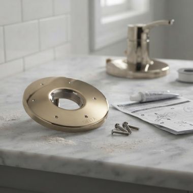 Click here to see Delta RP100953CZ Delta Galeon Six-Function Diverter Escutcheon, Champagne Bronze - RP100953CZ