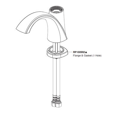 Click here to see Peerless RP100992 Peerless Parkwood Chrome Replacement Flange - RP100992