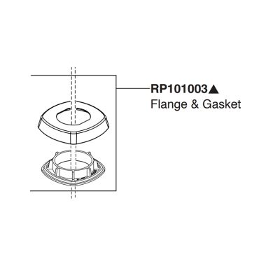 Click here to see Peerless RP101003 Peerless Parkwood Chrome Replacement Flange And Gasket - RP101003 