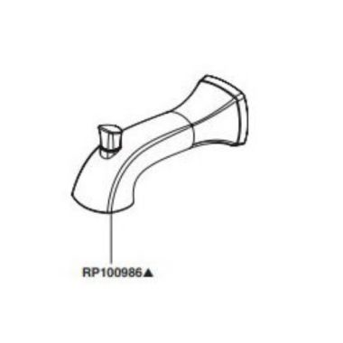 Click here to see Peerless RP100986 Peerless Parkwood Chrome Tub Spout - RP100986 