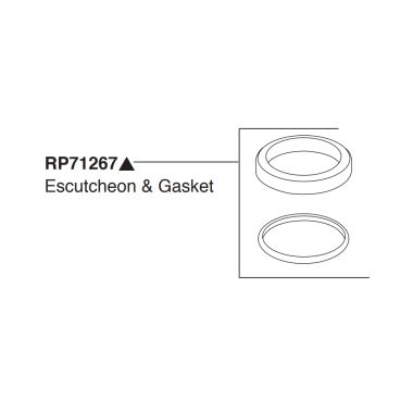 Click here to see Peerless RP71267BL Peerless Replacement Part Matte Black Base Ring and Washer - RP71267BL