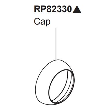 Click here to see Peerless RP82330BL Peerless Matte Black Bonnet Cap - RP82330BL 