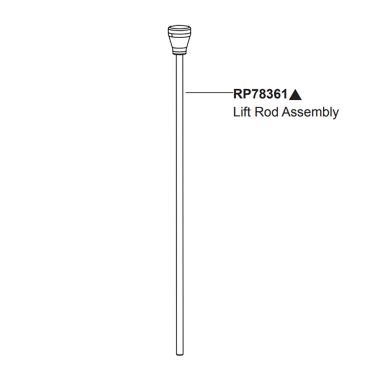 Click here to see Peerless RP78361BL Peerless Replacement Part Matte Black Lift Rod - RP78361BL