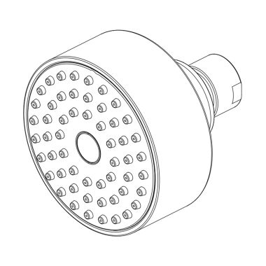 Click here to see Peerless RP82100BL Peerless Precept One-Function Wall Mount Shower Head with Touch-Clean and 32 Degrees Swivel Angle, 1.75 GPM, WaterSense, 80 PSI, Matte Black - RP82100BL
