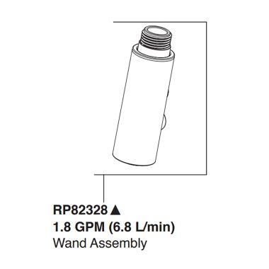 Click here to see Peerless RP82328BL Peerless Precept Series Matte Black Two-Function 1.8 GPM Wand Assembly - RP82328BL