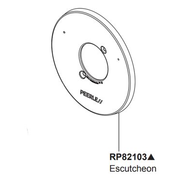 Click here to see Peerless RP82103BL Peerless Precept Series Matte Black 6-1/2in Tub/Shower EsctutcheonEscutcheon - RP82103BL