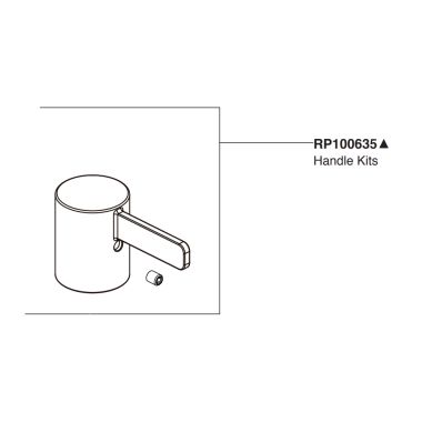 Click here to see Delta RP100635 Peerless Lever Handle Assembly Replacement, ADA, Chrome - RP100635