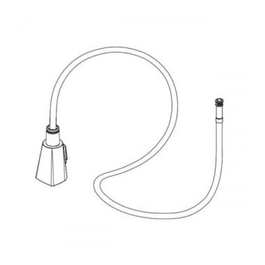 Click here to see Peerless RP93992-1.0 Peerless Xander Series Chrome Wand Assembly with Hose, Clip, and O-rings, 1.0 GPM - RP93992-1.0