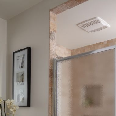 Click here to see Broan QTXE110150DCS Broan-NuTone QTDC Humidity Sensing Bathroom Exhaust Fan, 110/130/150 CFM - QTXE110150DCS