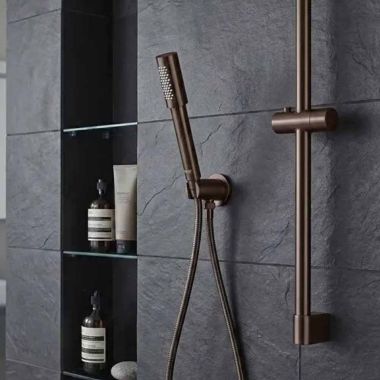 Click here to see Grohe 26465A00 GROHE Sena 1-Spray  Metal Hand Shower, 1.75 GPM, Hard Graphite - 26465A00 