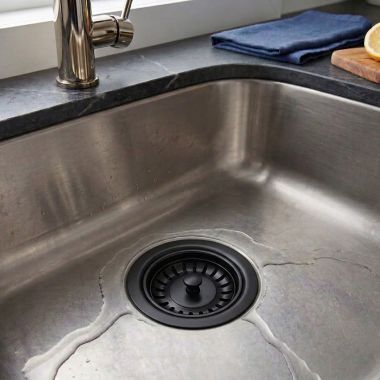 Click here to see  MT202/MB Mountain Plumbing Waste Disposer Trim with Stopper, Matte Black - MT202/MB