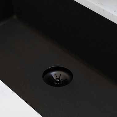 Click here to see Elkay LKPDQSCA Elkay Quartz Perfect Drain Caviar 3-1/2in Removable Polymer Basket Strainer and Rubber Stopper - LKPDQSCA