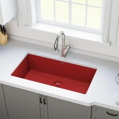 Click here to see Elkay LKPDQSMA Elkay Quartz Perfect Drain Maraschino 3-1/2in Removable Polymer Basket Strainer and Rubber Stopper - LKPDQSMA