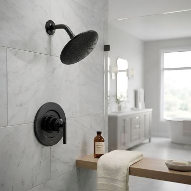 Click here to see  T3002EPBL Moen Gibson Posi-Temp Single-Handle Shower Faucet with 8