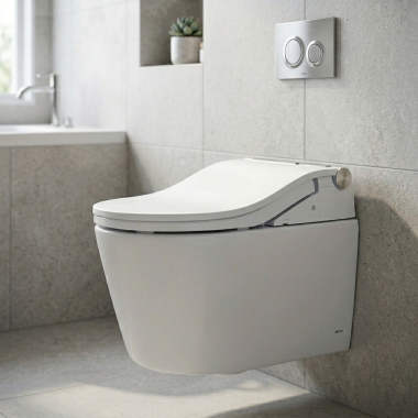Click here to see TOTO WASHLETS SW4547AT60#01 TOTO WASHLET+ RP D-Shape Bidet Seat, Cotton White - SW4547AT60#01