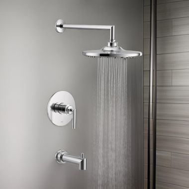 Click here to see Moen UTS32003EP Moen Arris M-Core 3-Series Tub/Shower Faucet with 1.75 GPM Rain Shower, 1-Function, Single Lever Handle, M-PACT, Immersion, Chrome - UTS32003EP