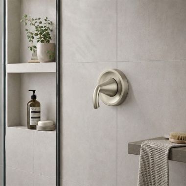 Click here to see  UT2721BN Moen Glyde M-CORE Transfer Valve Trim, Lever Handle, Brushed Nickel - UT2721BN