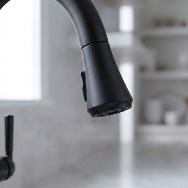 Click here to see Delta RP101293BL Delta RP101293BL Coranto Kitchen Faucet Sprayer Assembly with ShieldSpray Technology - Matte Black