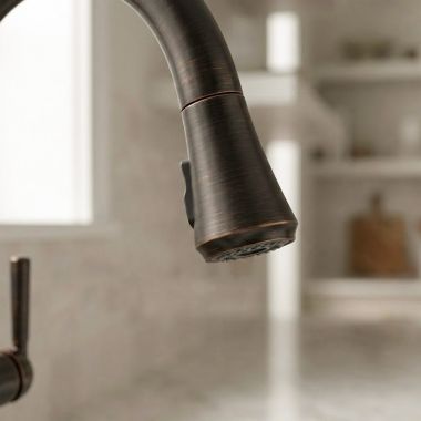Click here to see  RP101293RB Delta RP101293RB Coranto Kitchen Faucet Sprayer Assembly with ShieldSpray Technology - Venetian Bronze