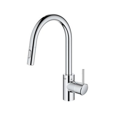Click here to see  32665003 GROHE CONCETTO Single-Handle Pull-Down Kitchen Faucet, Dual-Spray, Chrome - 32665003