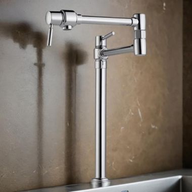 Click here to see Brizo 62720LF-PC Brizo European Deck-Mounted Pot Filler Faucet for Cold Water Only, ADA, 4.0 GPM, Polished Chrome - 62720LF-PC