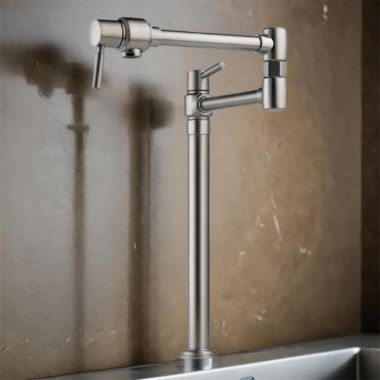 Click here to see Brizo 62720LF-SS Brizo European Deck-Mounted Pot Filler Faucet for Cold Water Only, ADA, 4.0 GPM, Brilliance Stainless - 62720LF-SS