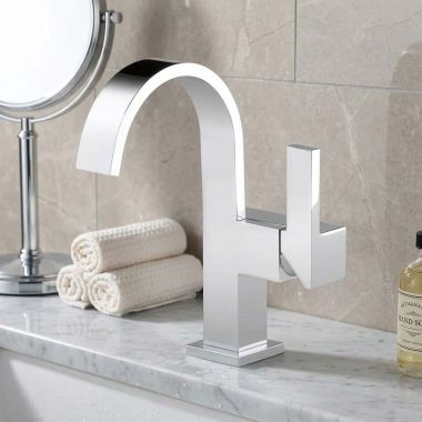 Click here to see Brizo 65080LF-PC-ECO Brizo Siderna Single-Handle Bathroom Faucet, Single-Hole, Less Drain, 1.2 PGM, Polished Chrome - 65080LF-PC-ECO