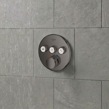 Click here to see  29138A00 GROHE Grohtherm SmartControl 2-Function Diverter Valve Trim, 9.5 GPM/1.8 GPM, Round, Hard Graphite - 29138A00