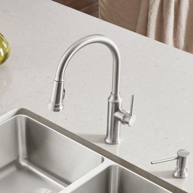 Click here to see  442500 Blanco Empressa Semi-Pro Pull-Out Kitchen Faucet, Swivel Spout, 1.5 GPM, Stainless - 442500