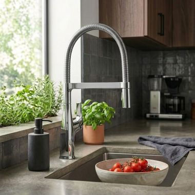 Click here to see Blanco 442675 Blanco Rivana Semi-Pro Pull-Down Kitchen Faucet, Swivel Spout, 1.5 GPM, Chrome - 442675